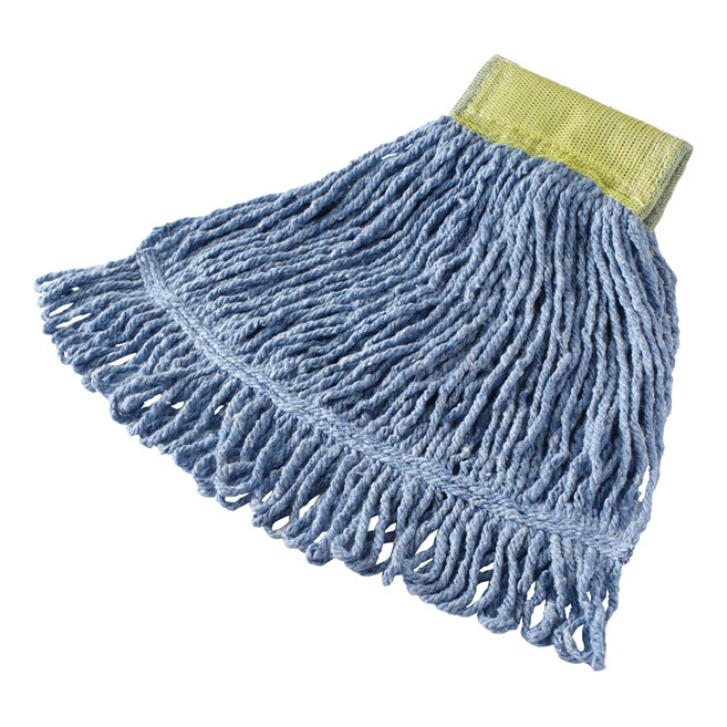 The Rubbermaid Commercial Super Stitch® Blend Mop outperforms and outlasts premium cut-end mops 2 to 1.