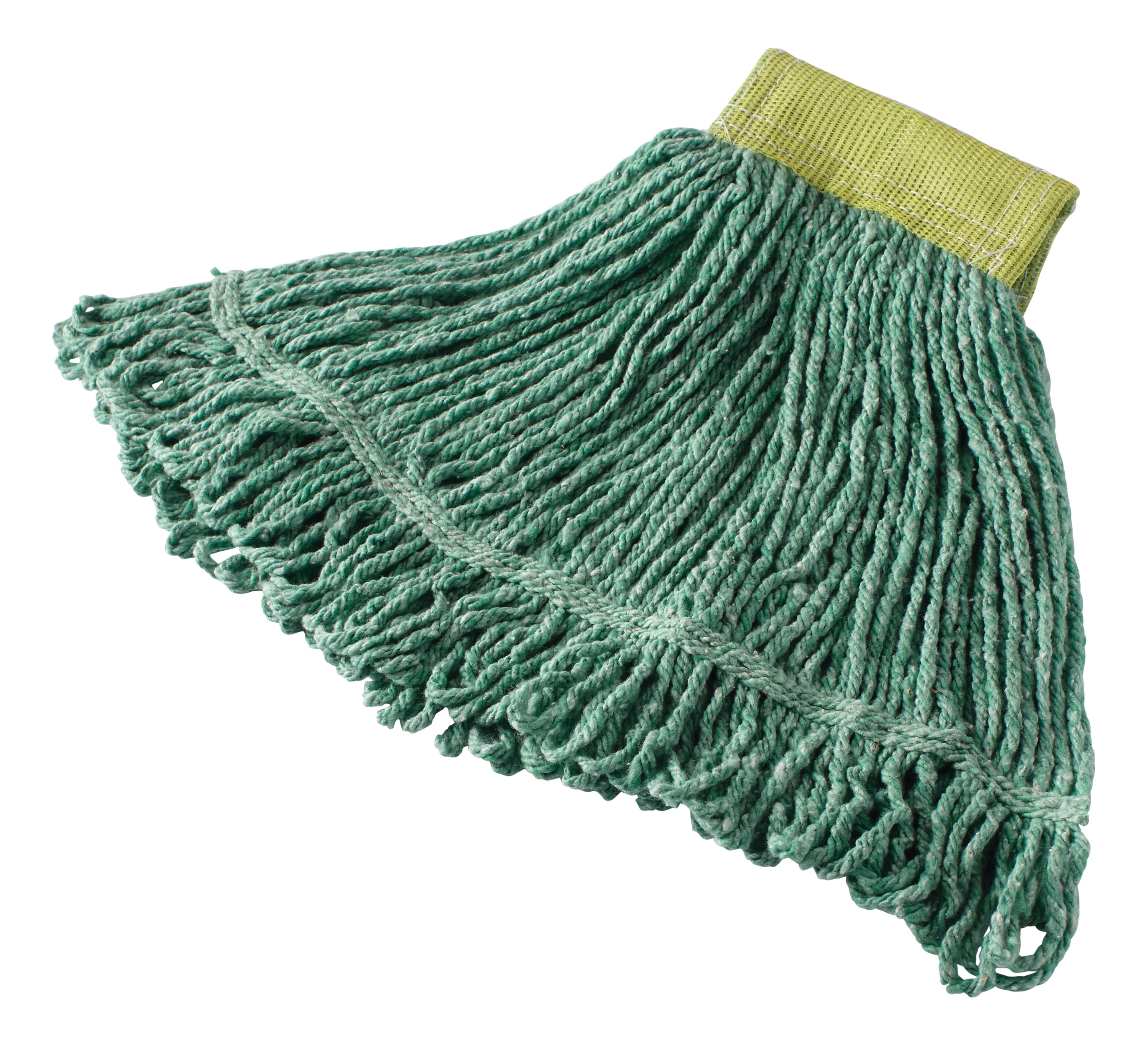 The Rubbermaid Commercial Super Stitch® Blend Mop outperforms and outlasts premium cut-end mops 2 to 1.