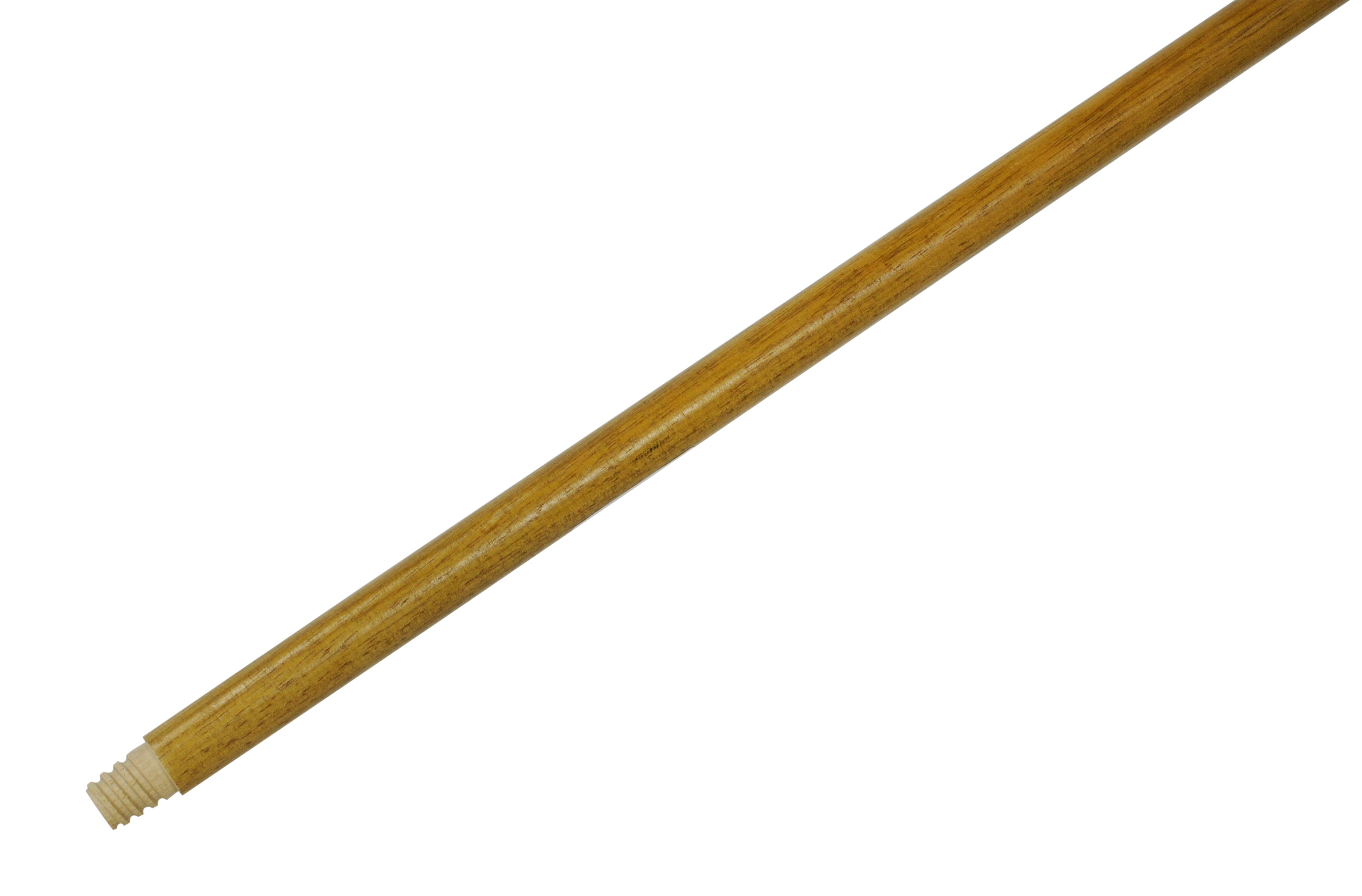 Threaded Tip Wooden Broom Handle with Lacquered Finish