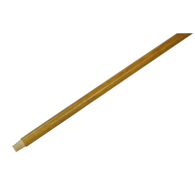 Threaded Tip Wooden Broom Handle with Lacquered Finish