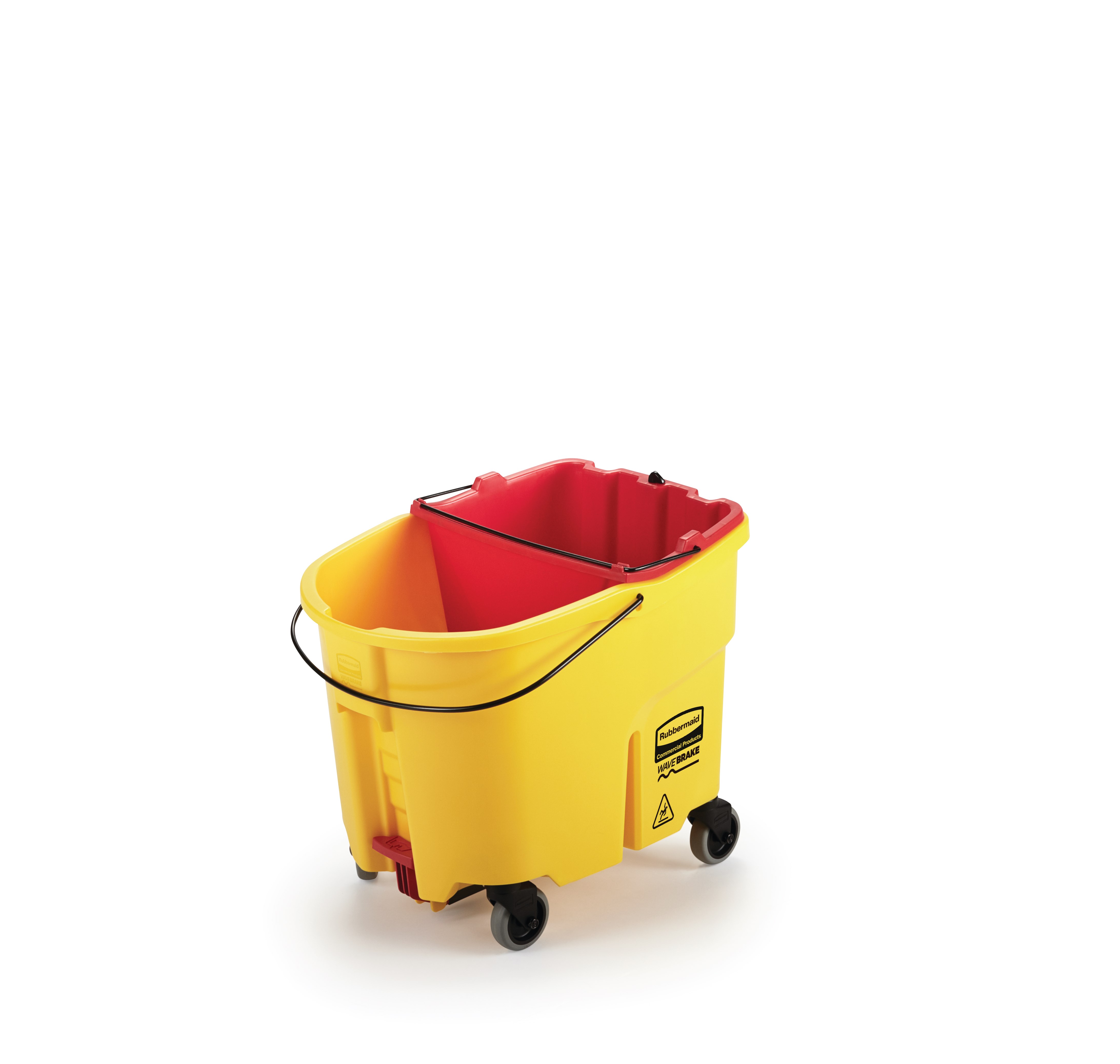 The Rubbermaid Commercial WaveBrake® Dirty Water Bucket keeps dirty water separate from clean water, helping to reduce the potential for cross-contamination. Executive Series™ WaveBrake® include the dirty water bucket as standard.