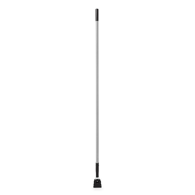 The Rubbermaid Commercial Snap-On Fiberglass Dust Mop Handle is resistant to corrosion and offers a high strength-to-weight ratio.