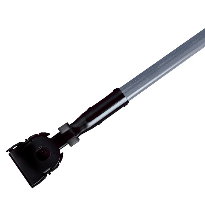 The Rubbermaid Commercial Snap-On Fiberglass Dust Mop Handle is resistant to corrosion and offers a high strength-to-weight ratio.