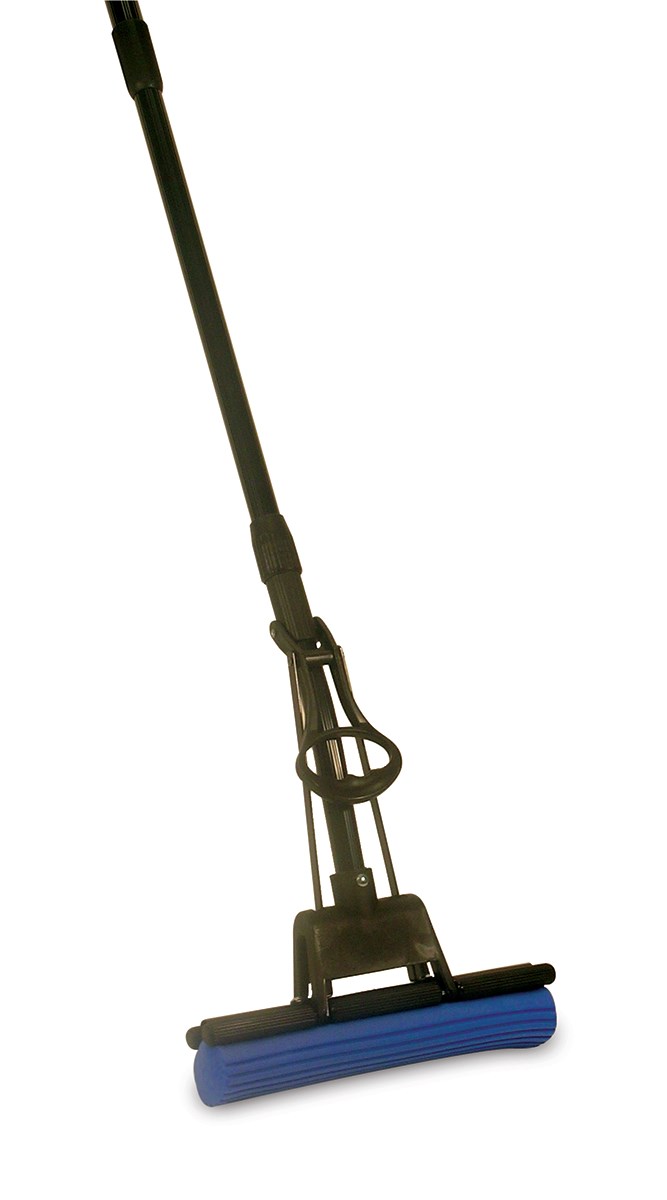 The PVA Sponge Mop is an easy-to-use cleaning system with replacement head available (FGG78112).