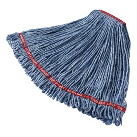 Swinger Loop® Mop features looped-ends, a woven tailband, and a higher synthetic yarn count for increased durability and better floor coverage.