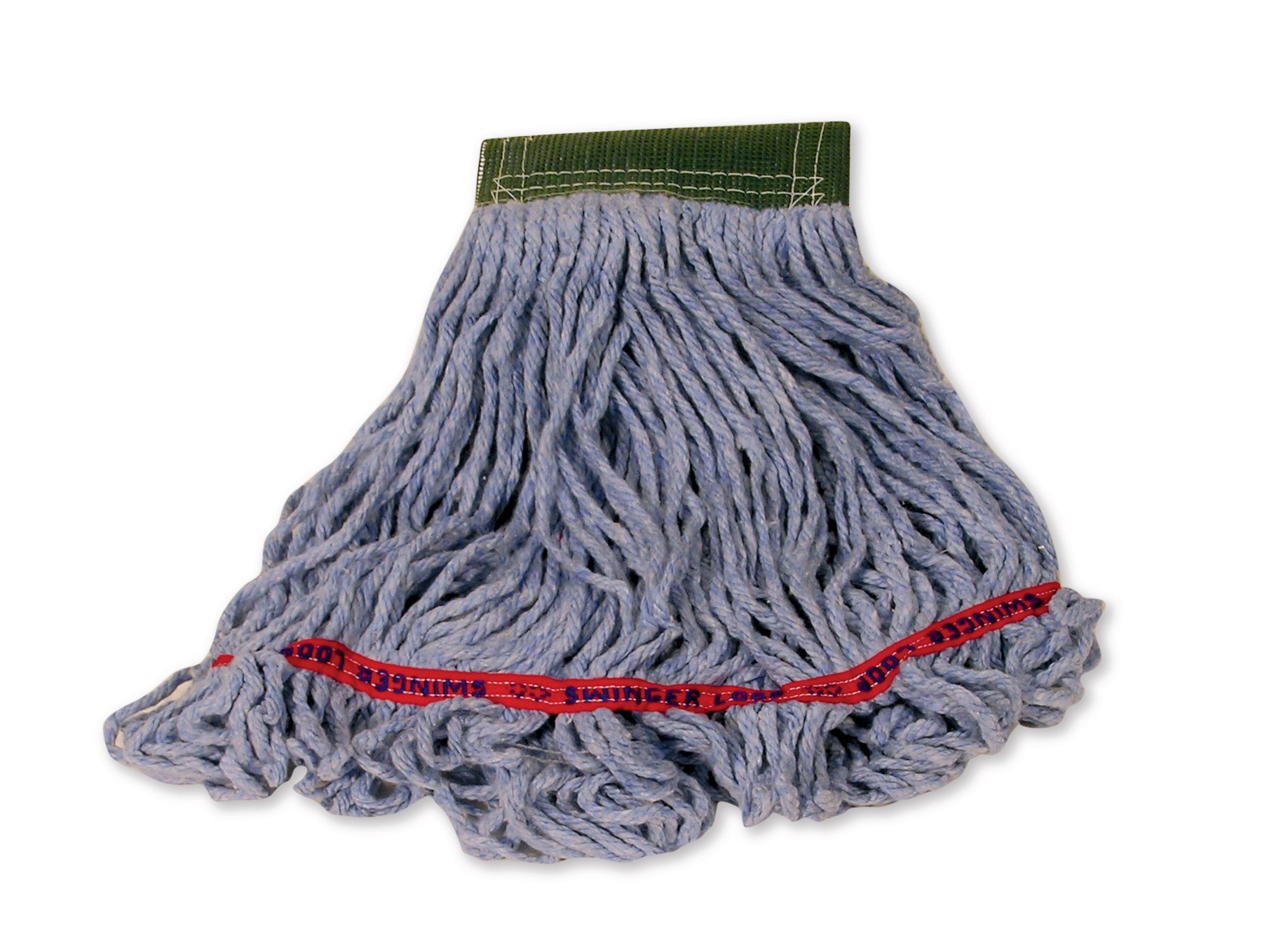 Swinger Loop® Mop features looped-ends, a woven tailband, and a higher synthetic yarn count for increased durability and better floor coverage.