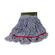 Swinger Loop® Mop features looped-ends, a woven tailband, and a higher synthetic yarn count for increased durability and better floor coverage.