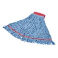 Swinger Loop® Mop features looped-ends, a woven tailband, and a higher synthetic yarn count for increased durability and better floor coverage.