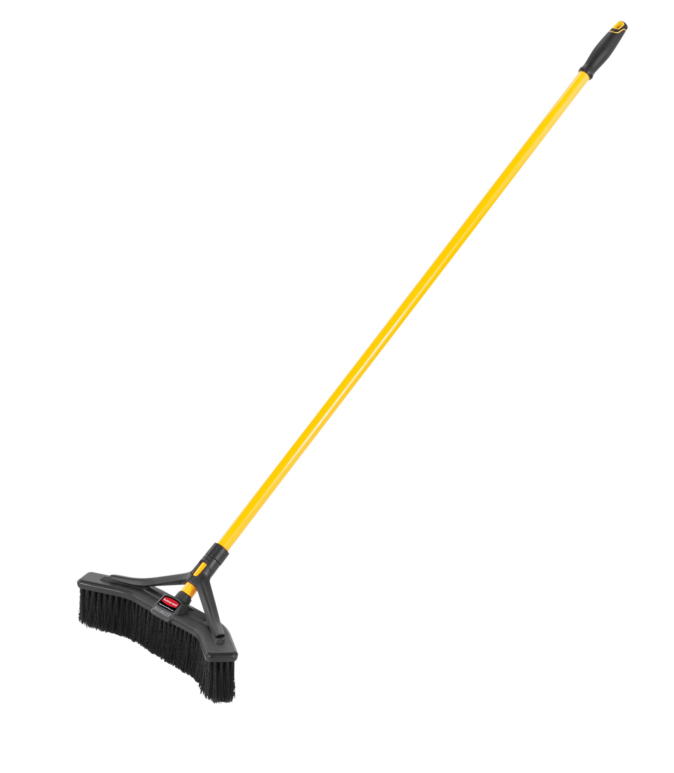 MAXIMIZER™ 18" Medium Push to Center Push Broom, Polypropylene Fill, Black