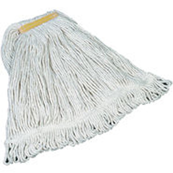 4-ply, looped-end yarn with yarn tailband for greater coverage with each stroke.