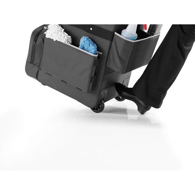 The Executive Quick Cart is the industry’s most durable mobile cart solution for housekeeping, janitorial and maintenance environments.