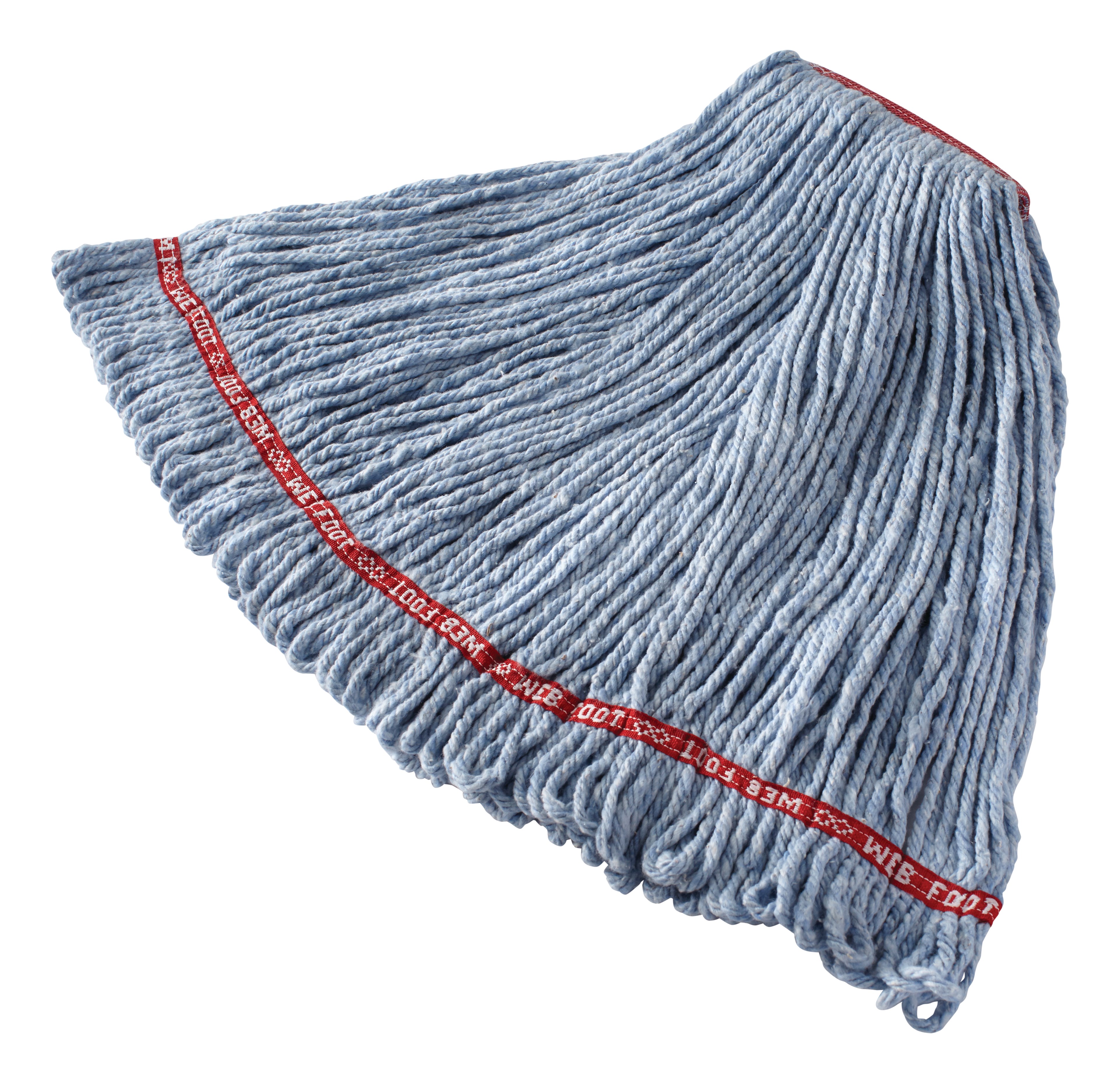 The Rubbermaid Commercial Web Foot® Wet Mops contains a  balanced blend of cotton and synthetic fibers that delivers up to five times the absorbency of cotton mops.