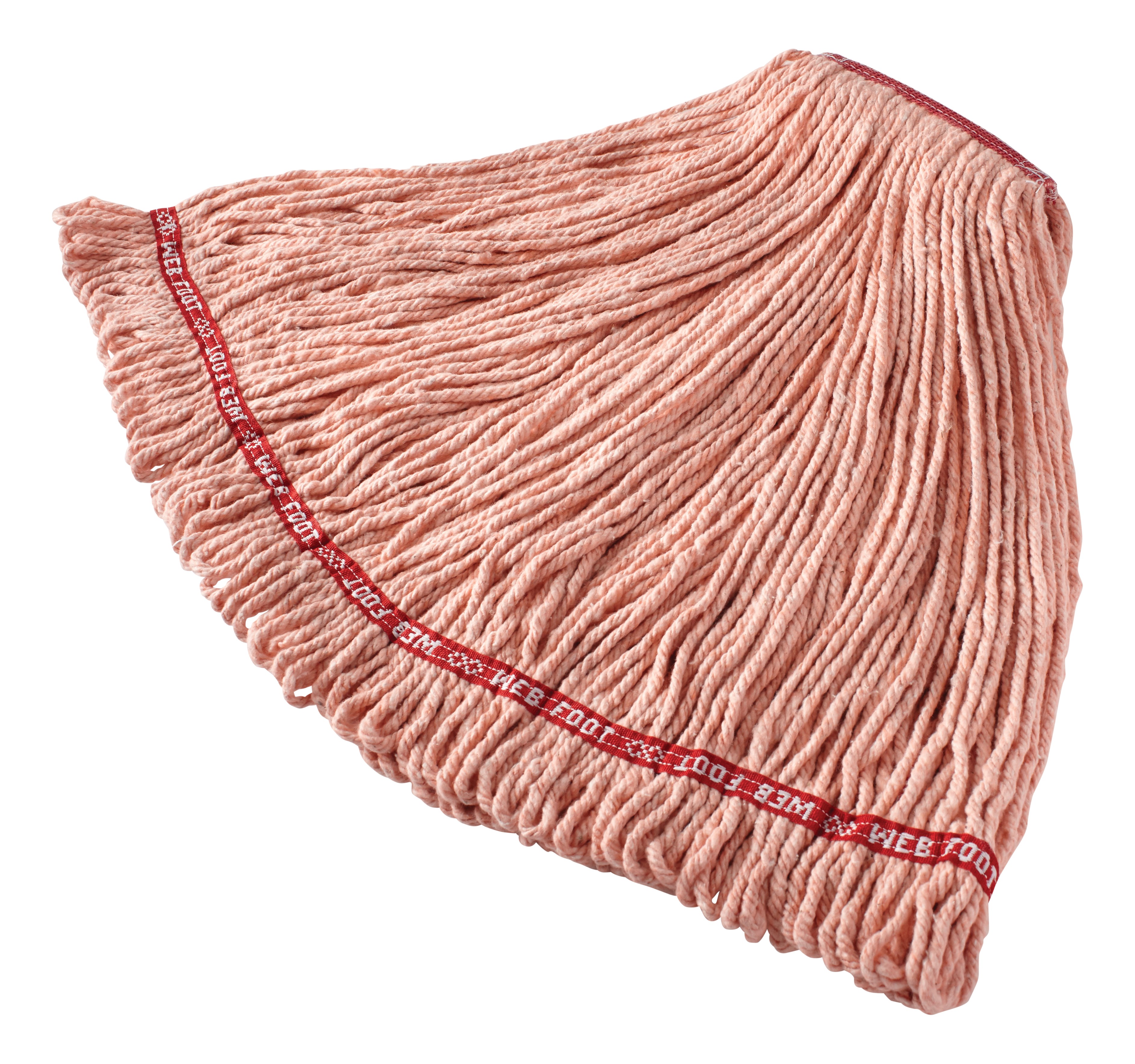 The Rubbermaid Commercial Web Foot® Wet Mops contains a  balanced blend of cotton and synthetic fibers that delivers up to five times the absorbency of cotton mops.