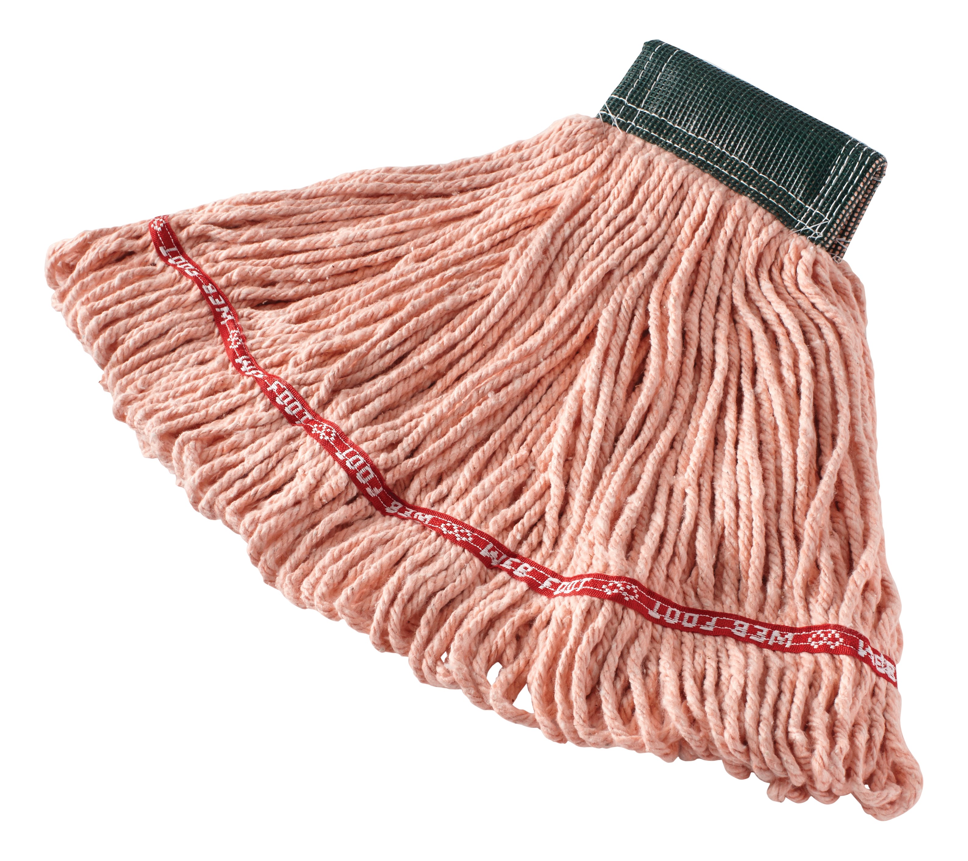The Rubbermaid Commercial Web Foot® Wet Mops contains a  balanced blend of cotton and synthetic fibers that delivers up to five times the absorbency of cotton mops.