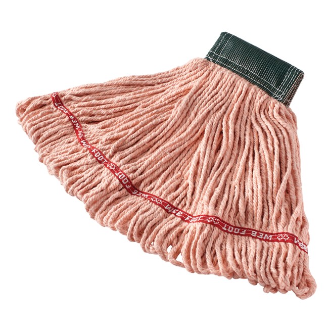 The Rubbermaid Commercial Web Foot® Wet Mops contains a  balanced blend of cotton and synthetic fibers that delivers up to five times the absorbency of cotton mops.