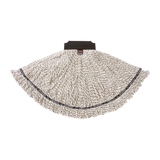 The Rubbermaid Commercial Maximizer™ Mop has a specially designed tailband which delivers 30% greater spread in use.