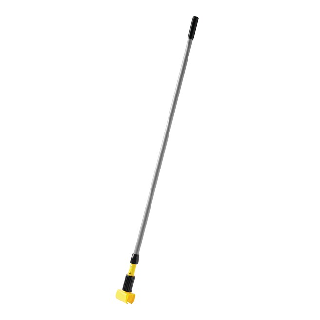 Gripper® Clamp-Style Mop Handle makes removing and replacing mop heads easy and efficient. Holds mop firmly between the jaws of the mop handle; should be used with 5" headband mops only.