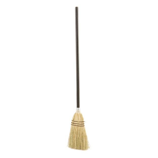 The Rubbermaid Commercial Lobby Broom can be used on rough or smooth surfaces.