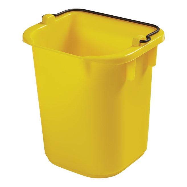 The 5-Quart (4.73 Litre) Pail for Cleaning Carts provides a quick and easy way to clean in tight places.
