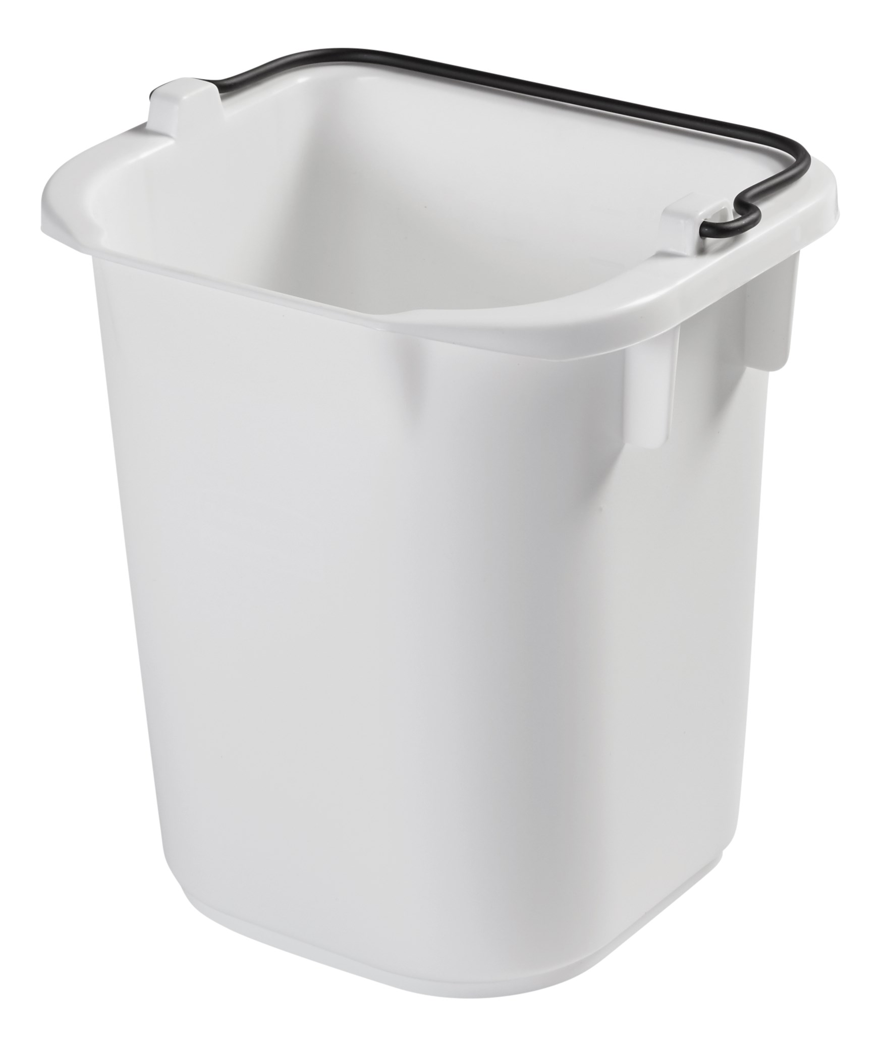 The Rubbermaid Commercial 5-Quart Heavy Duty Pail for Cleaning Carts provides a quick and easy way to clean in tight places.