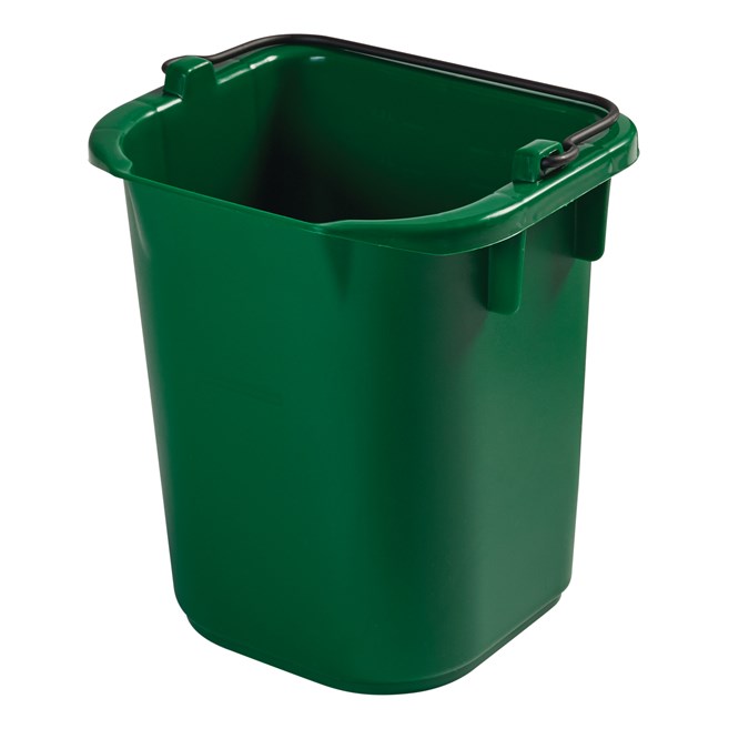 The 5-Quart Pail for Cleaning Carts provides a quick and easy way to clean in tight places.