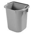 The Rubbermaid Commercial 5-Quart Heavy Duty Pail for Cleaning Carts provides a quick and easy way to clean in tight places.