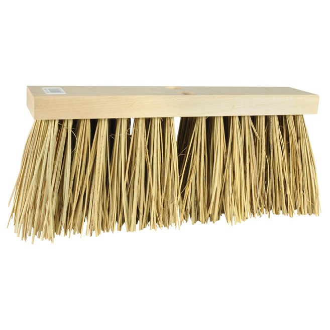 Street Broom FG9B2200 is a street sweep for the most demanding rough surfaces. Wide flared ends for greater floor coverage and ease when sweeping close to walls or curbs. Accepts tapered handles. Hardwood Block. Palmyra Fill. Handles sold separately.