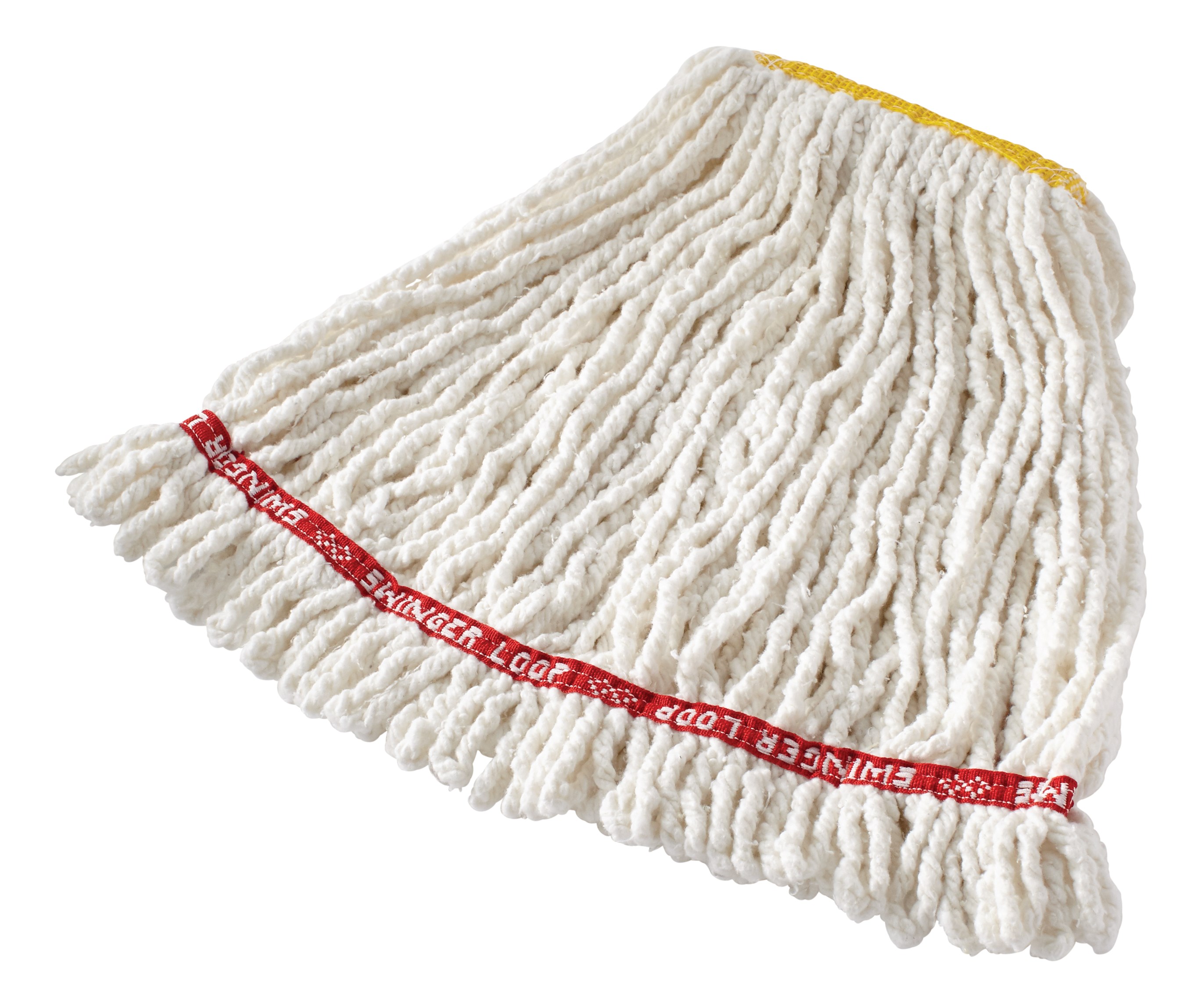 Prelaundered and preshrunk or increased mop performance after laundering.