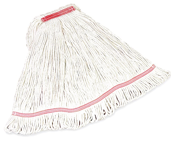 Prelaundered and preshrunk or increased mop performance after laundering.