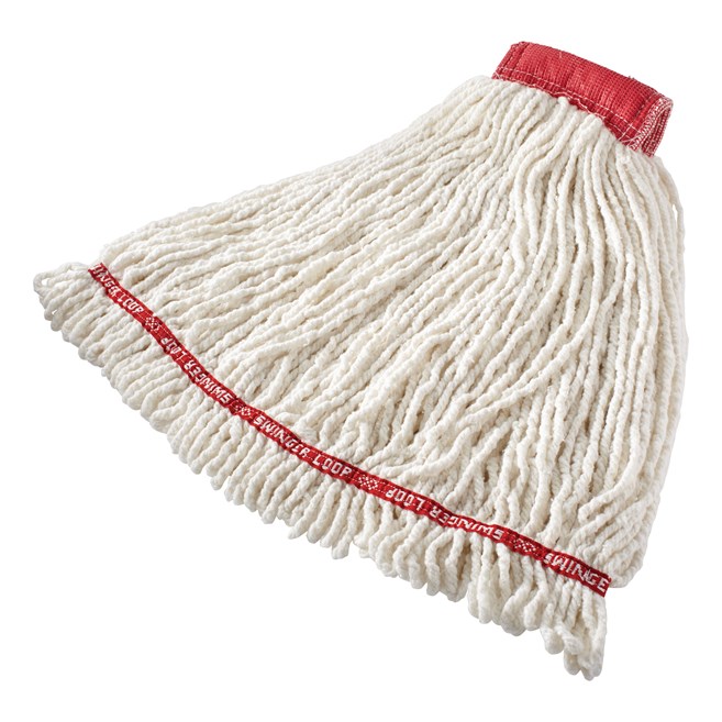 Prelaundered and preshrunk or increased mop performance after laundering.