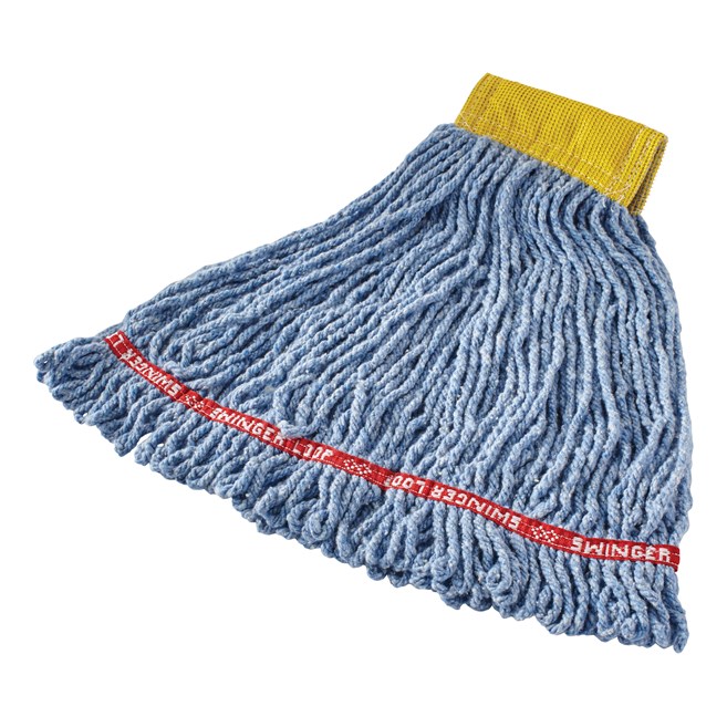 Prelaundered and preshrunk or increased mop performance after laundering.