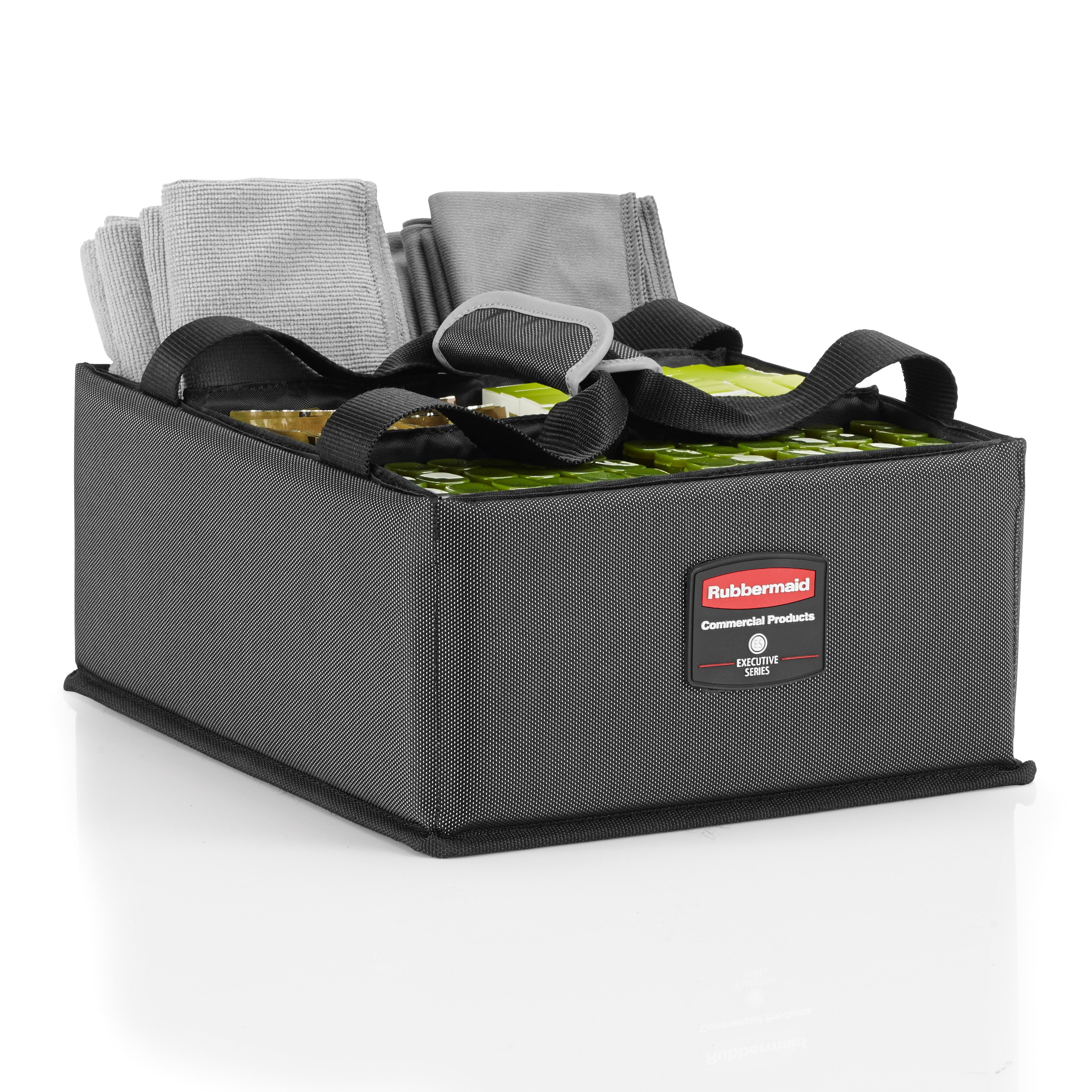 The Executive Quick Cart Caddy is great for organizing amenities with its adjustable and removable dividers.