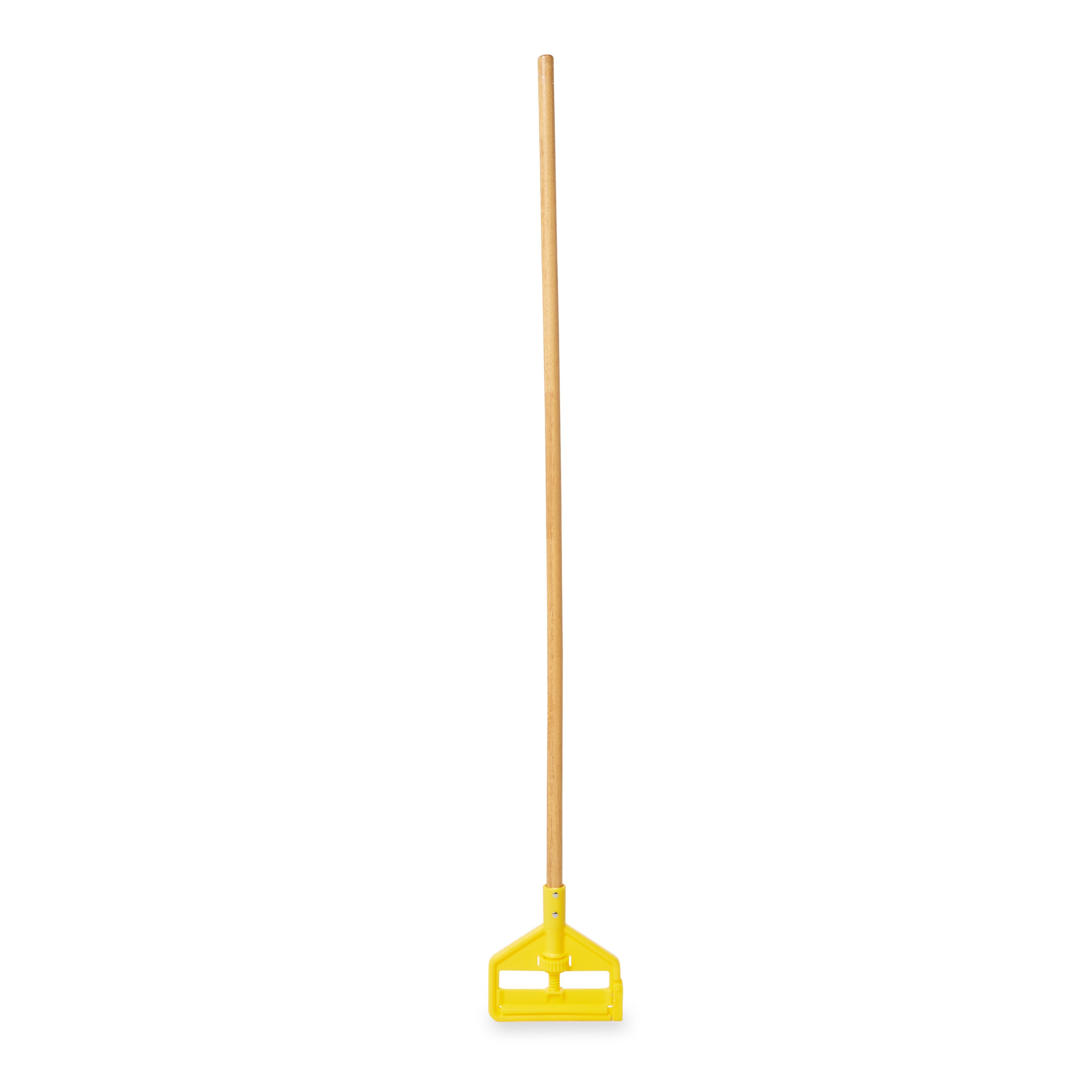 Invader® Side-Gate Mop Handle makes removing and replacing mop heads easy and efficient. Thumbwheel clamps the mop firmly in place; should be used with 1"  headband mops only.