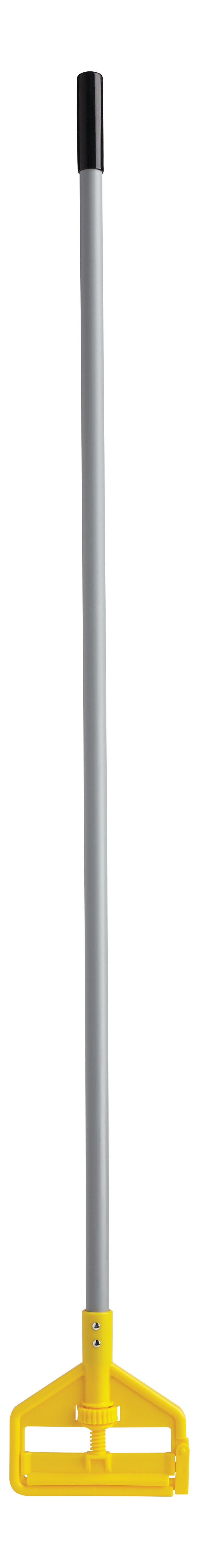 Invader® Side-Gate Mop Handle makes removing and replacing mop heads easy and efficient. Thumbwheel clamps the mop firmly in place; should be used with 1"  headband mops only.