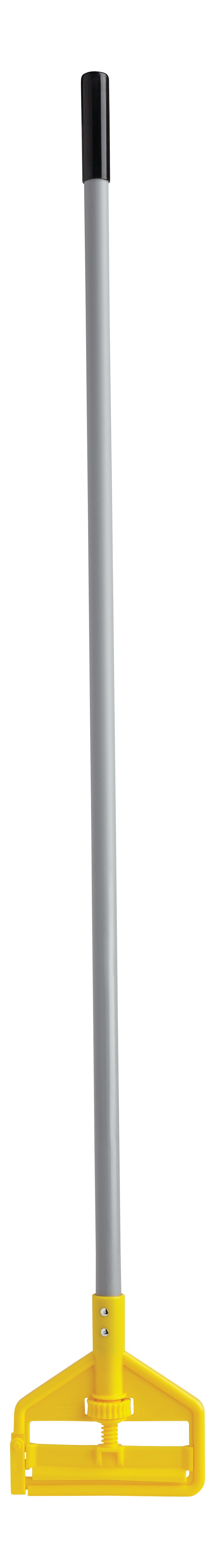 Invader® Side-Gate Mop Handle makes removing and replacing mop heads easy and efficient. Thumbwheel clamps the mop firmly in place; should be used with 1"  headband mops only.