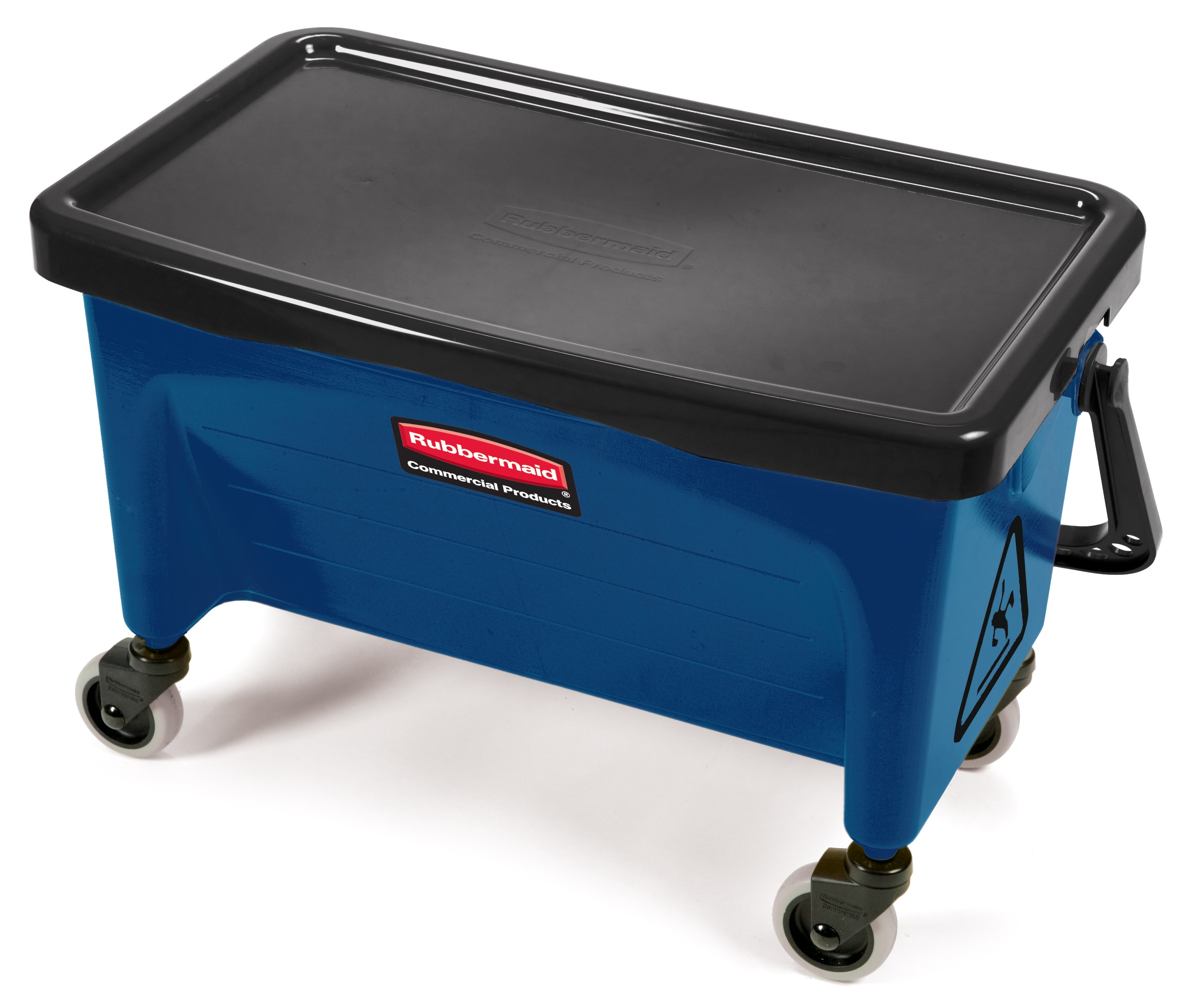 Microfiber Finish Mop Bucket with Wringer allows for easy, "no touch" wringing in the blue color most often associated with finish applications. The smooth nonporous bucket cleans easily, reducing the time spent on stripping traditional mop/bucket wringer combinations to increase operational efficiencies.