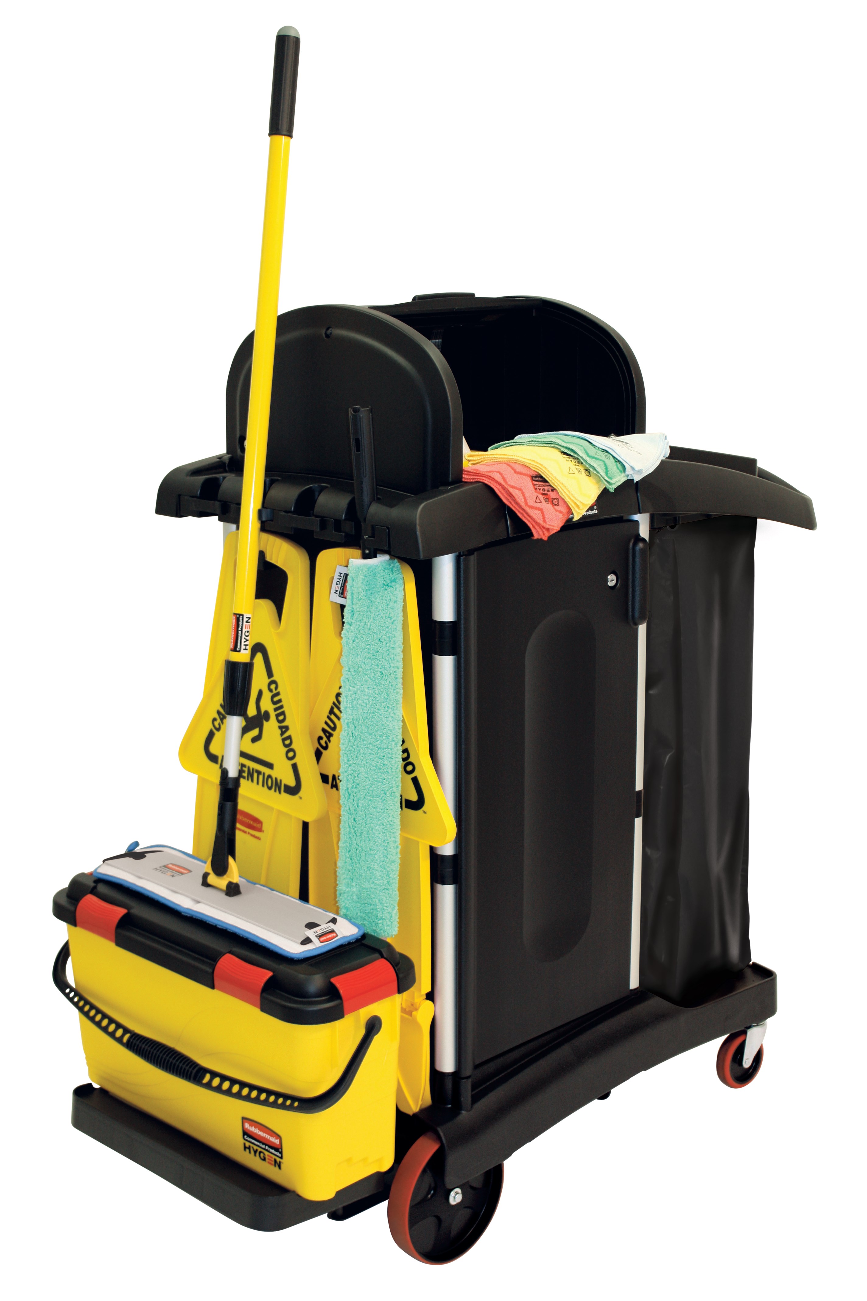 HYGEN™ Microfiber Cleaning System Kit is designed for use with the High Security Cleaning Cart to increase efficiency and ensure cleaning best practices are followed. Superior Microfiber textiles deliver cleaning efficiency and durable, ergonomic tools and equipment to maximize productivity.