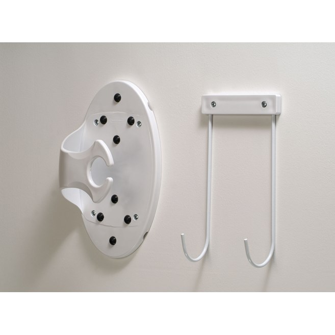 Efficiently stores iron with ironing board for guest convenience to prevent hot iron damage.