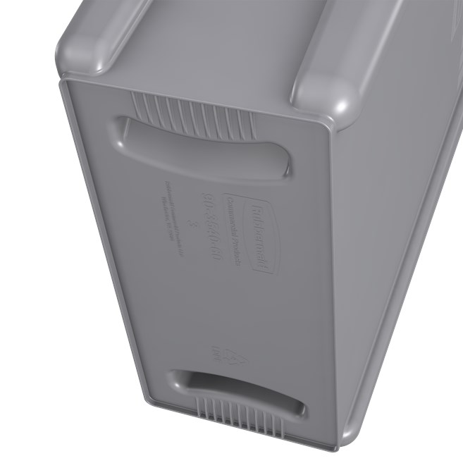 The Rubbermaid Commercial Slim Jim® containers with venting channels offer uncompromised performance in constrained spaces.