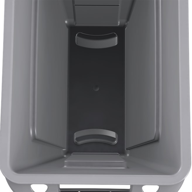The Rubbermaid Commercial Slim Jim® containers with venting channels offer uncompromised performance in constrained spaces.