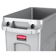 The Rubbermaid Commercial Slim Jim® containers with venting channels offer uncompromised performance in constrained spaces.