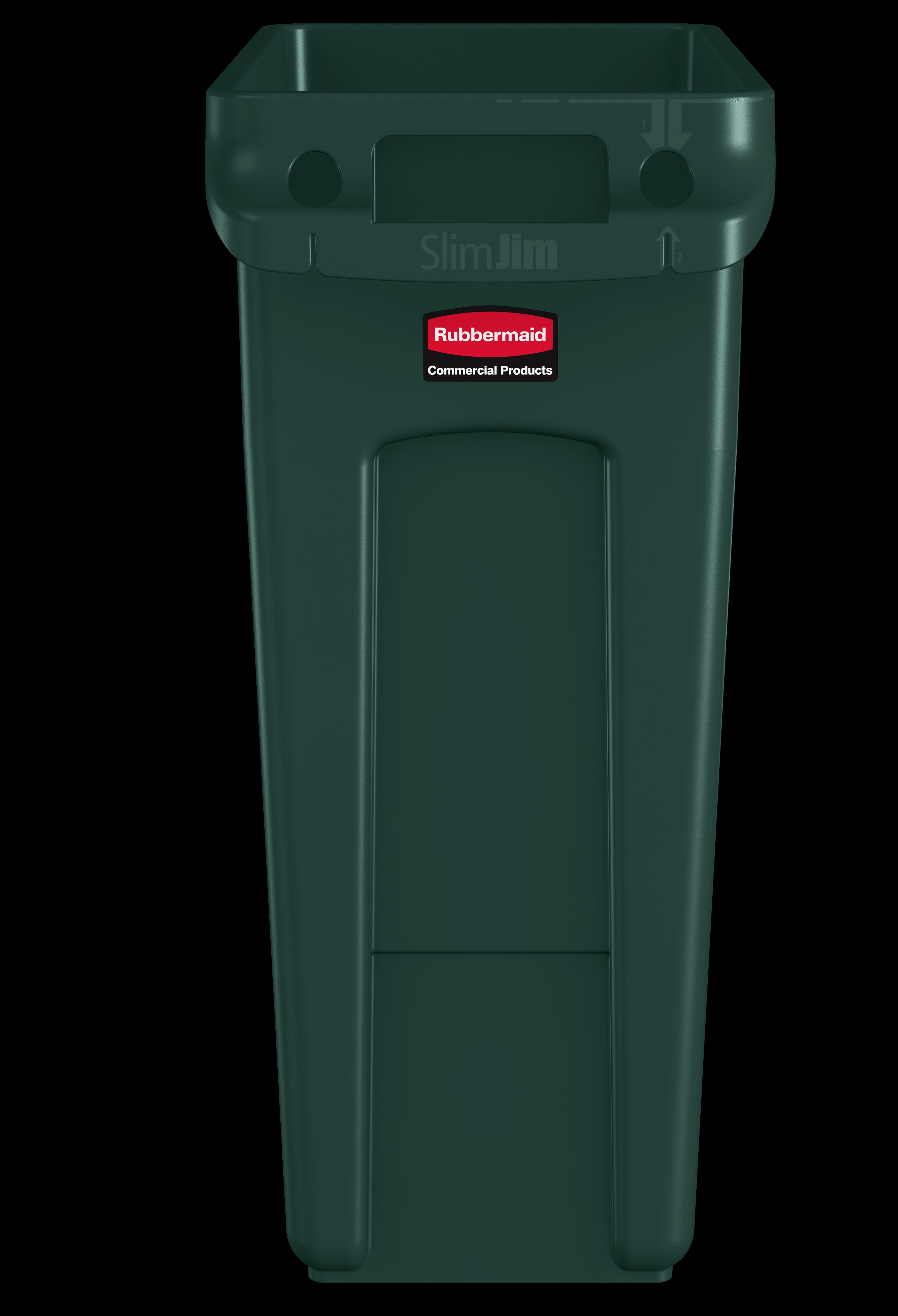 The Rubbermaid Commercial Slim Jim® containers with venting channels offer uncompromised performance in constrained spaces.