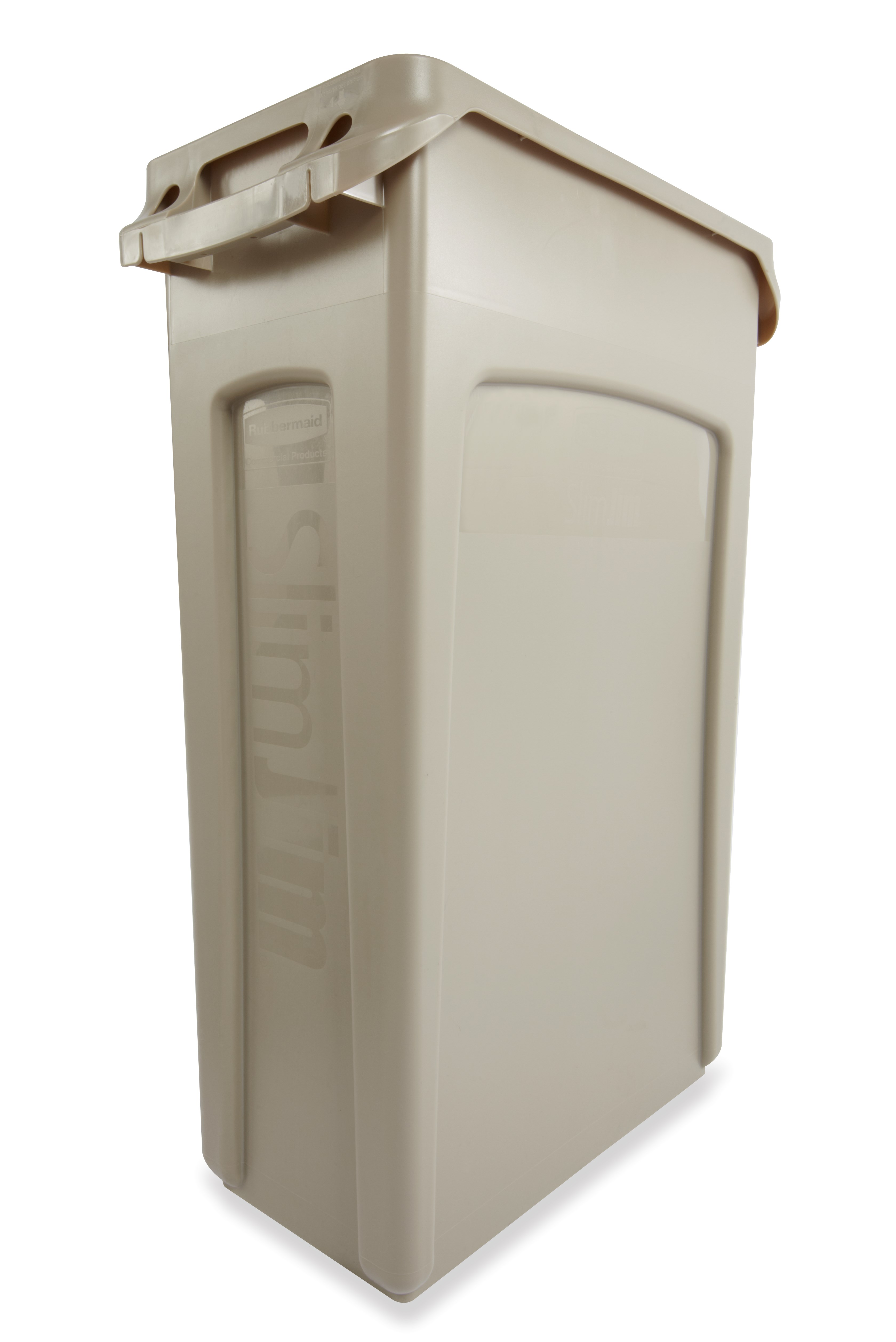The Rubbermaid Commercial Slim Jim® containers with venting channels offer uncompromised performance in constrained spaces.