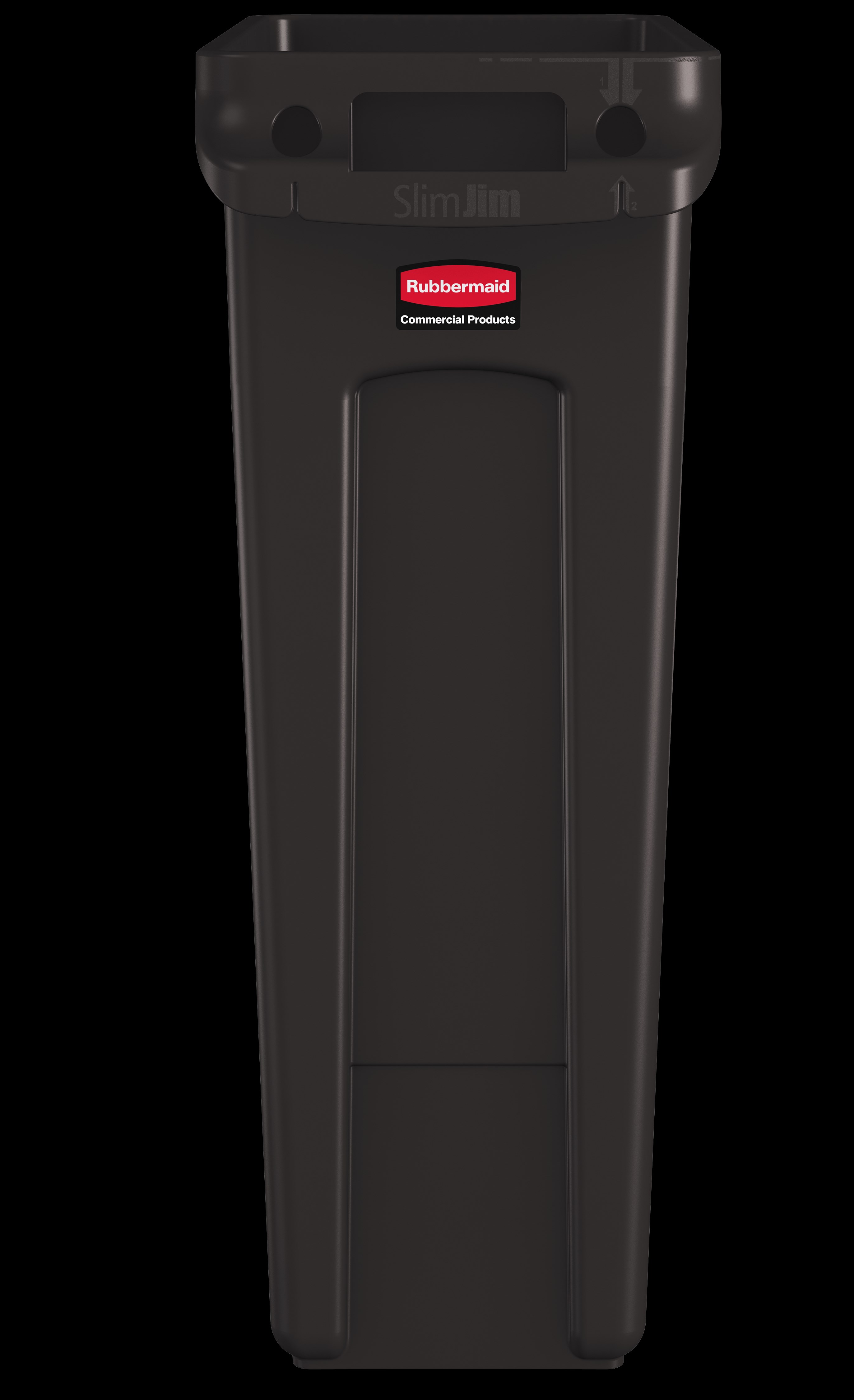 The Rubbermaid Commercial Slim Jim® containers with venting channels offer uncompromised performance in constrained spaces.