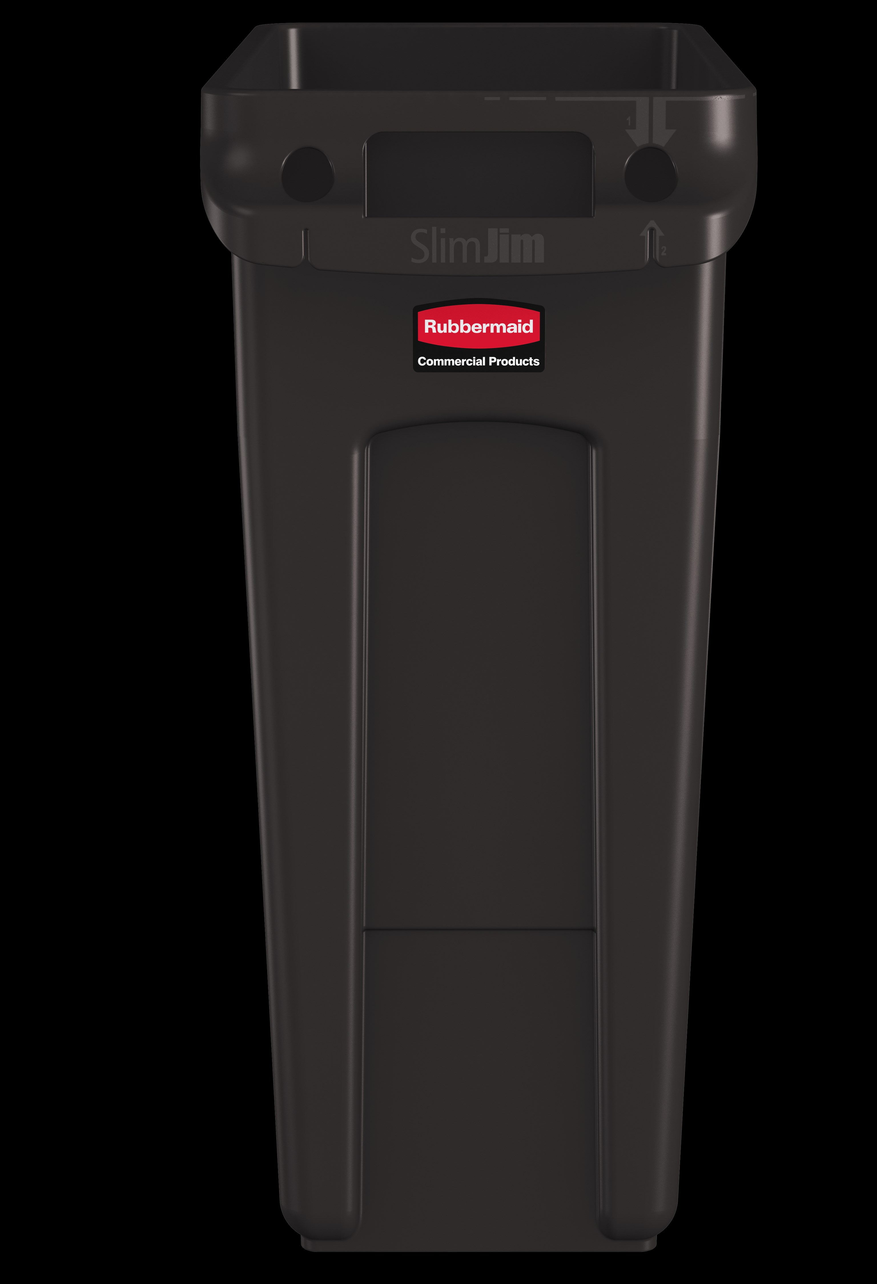 The Rubbermaid Commercial Slim Jim® containers with venting channels offer uncompromised performance in constrained spaces.