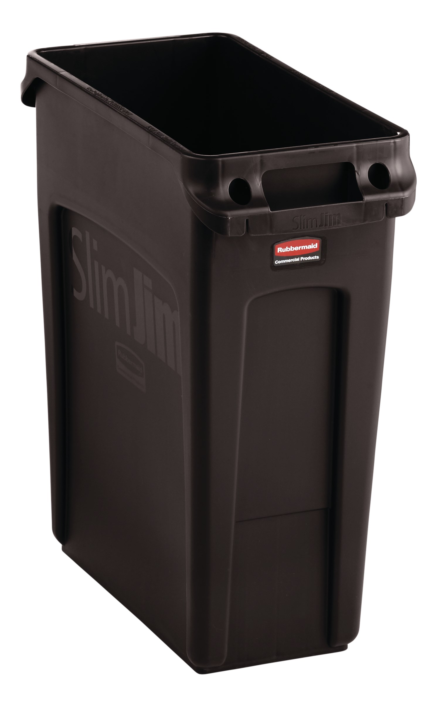 The Rubbermaid Commercial Slim Jim® containers with venting channels offer uncompromised performance in constrained spaces.