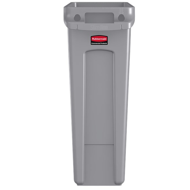 The Rubbermaid Commercial Slim Jim® containers with venting channels offer uncompromised performance in constrained spaces.