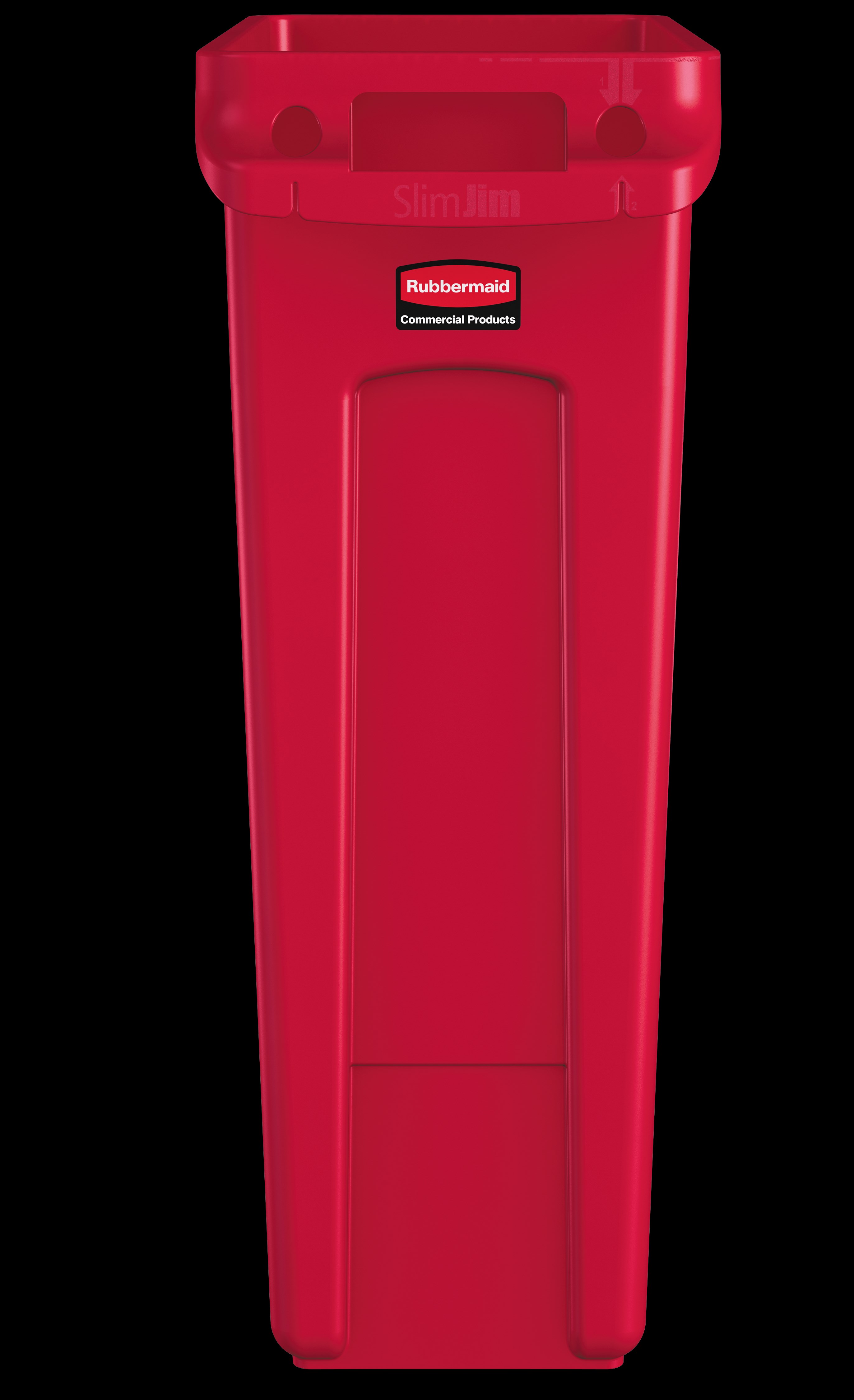 The Rubbermaid Commercial Slim Jim® containers with venting channels offer uncompromised performance in constrained spaces.