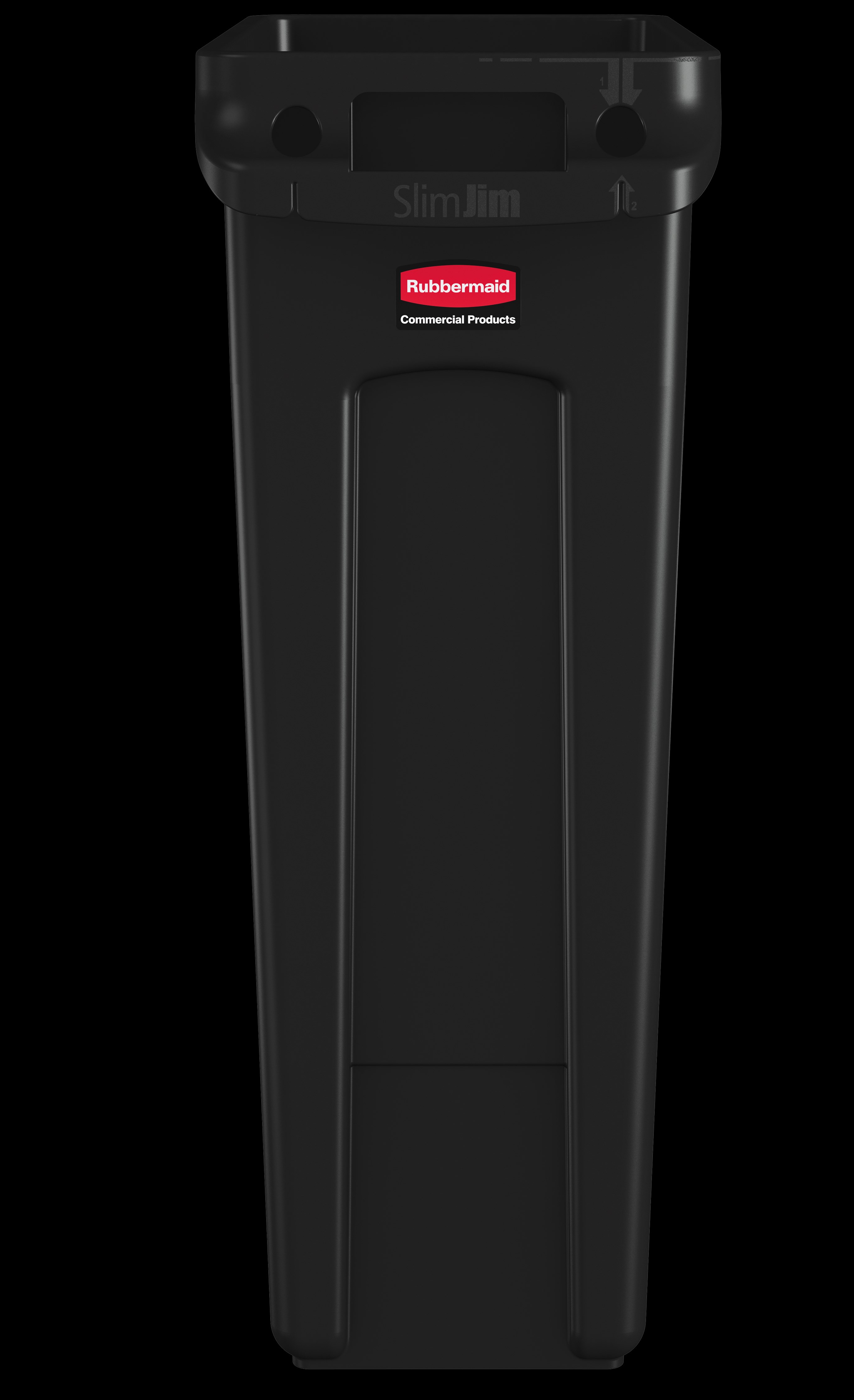 The Rubbermaid Commercial Slim Jim® containers with venting channels offer uncompromised performance in constrained spaces.