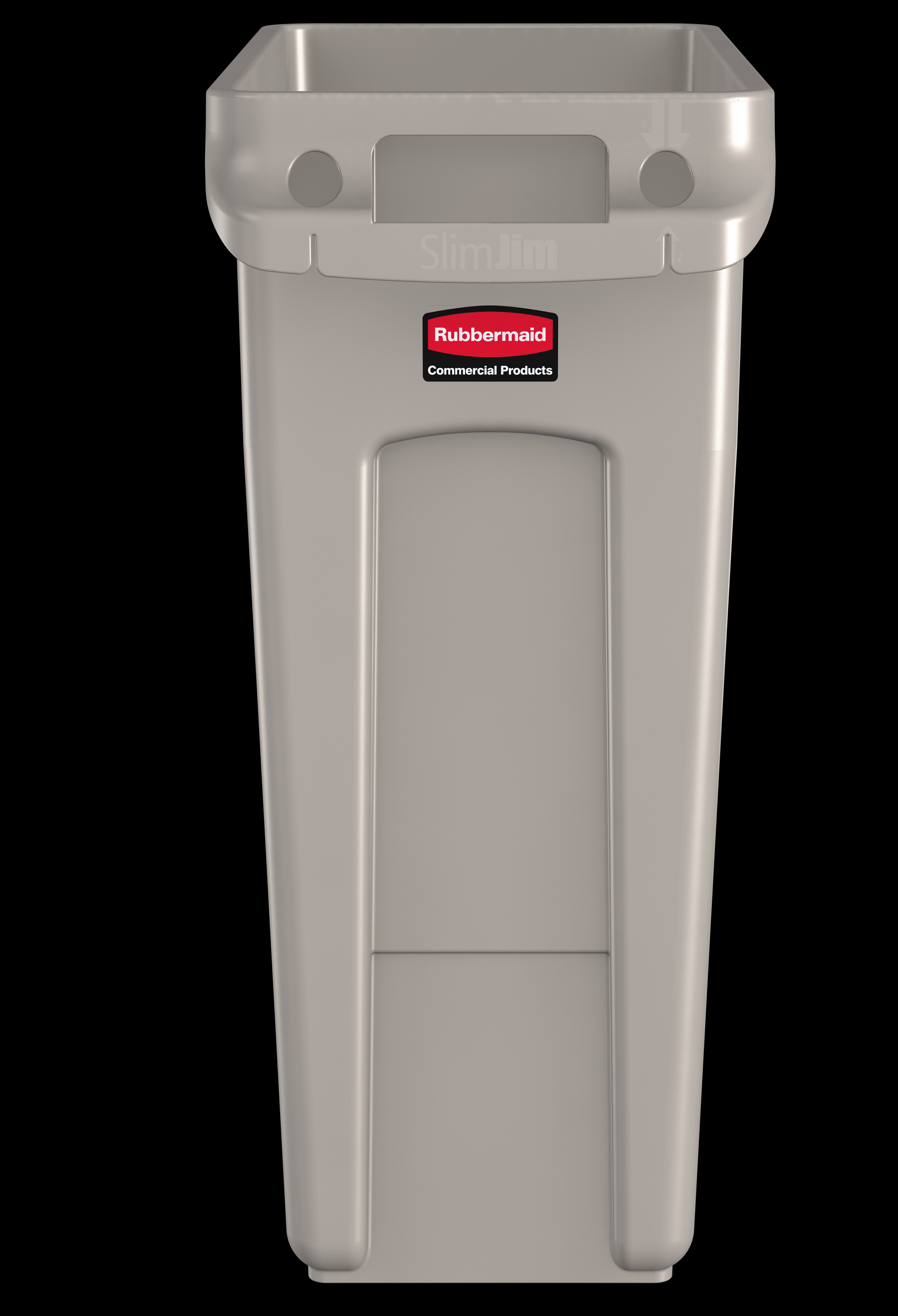 The Rubbermaid Commercial Slim Jim® containers with venting channels offer uncompromised performance in constrained spaces.